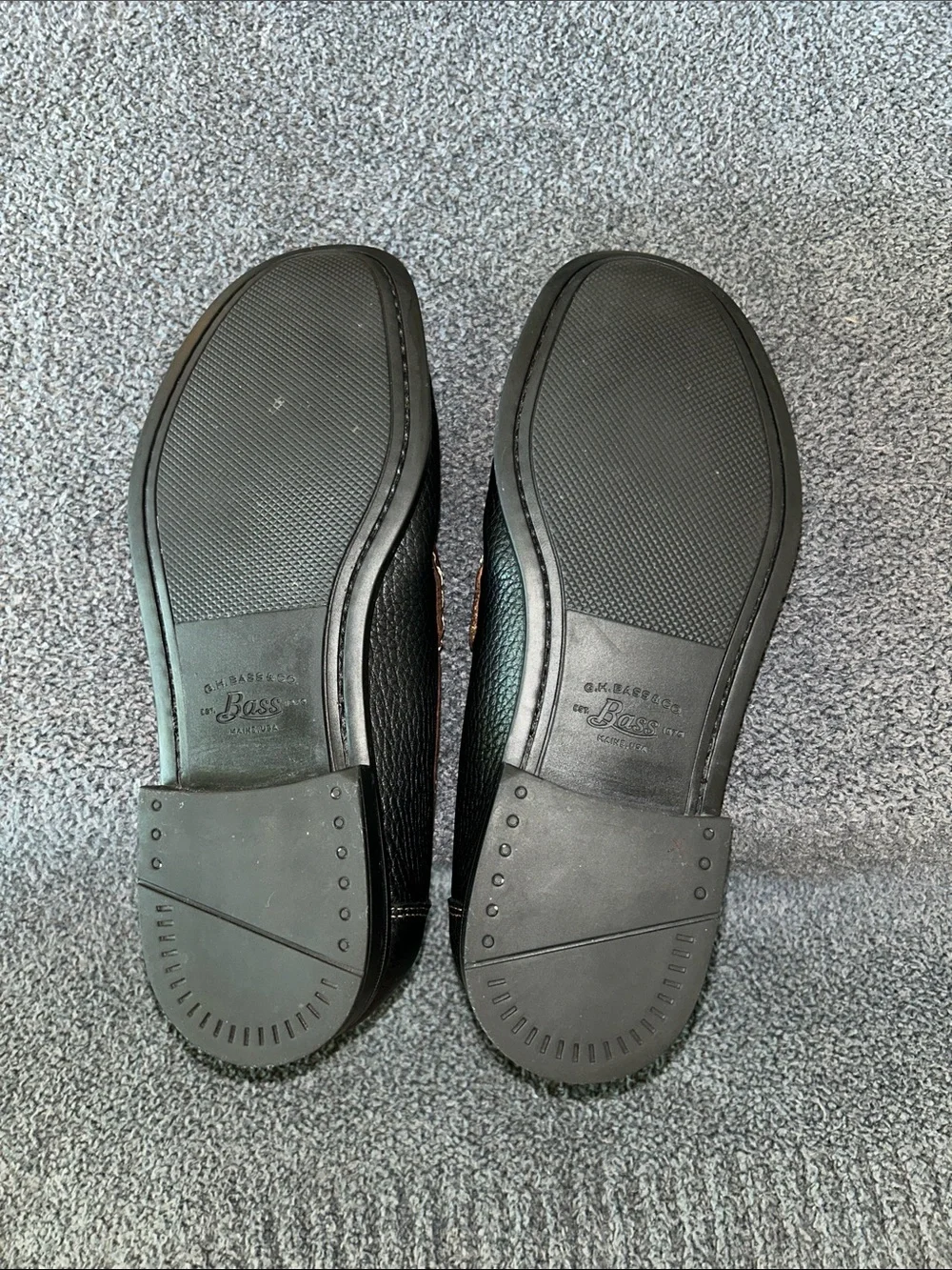 G.H. Bass & Co. Black and Brown Tassel Kiltie Loafers